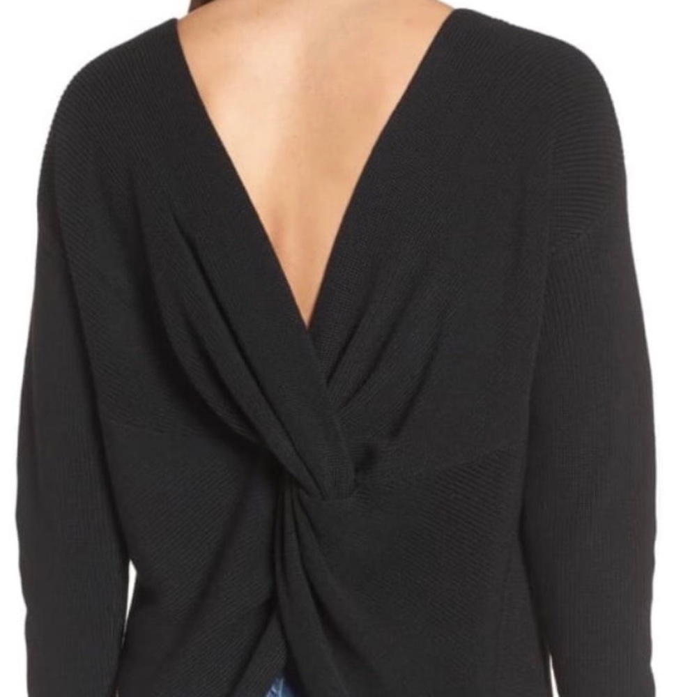 Loft Twist Back Black Sweater
